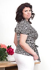 Big breasted housewife getting very naughty