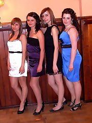 Staggering older mademoiselles are teasing their husbands