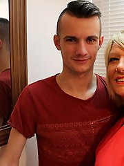 Naughty British housewife doing her toy boy